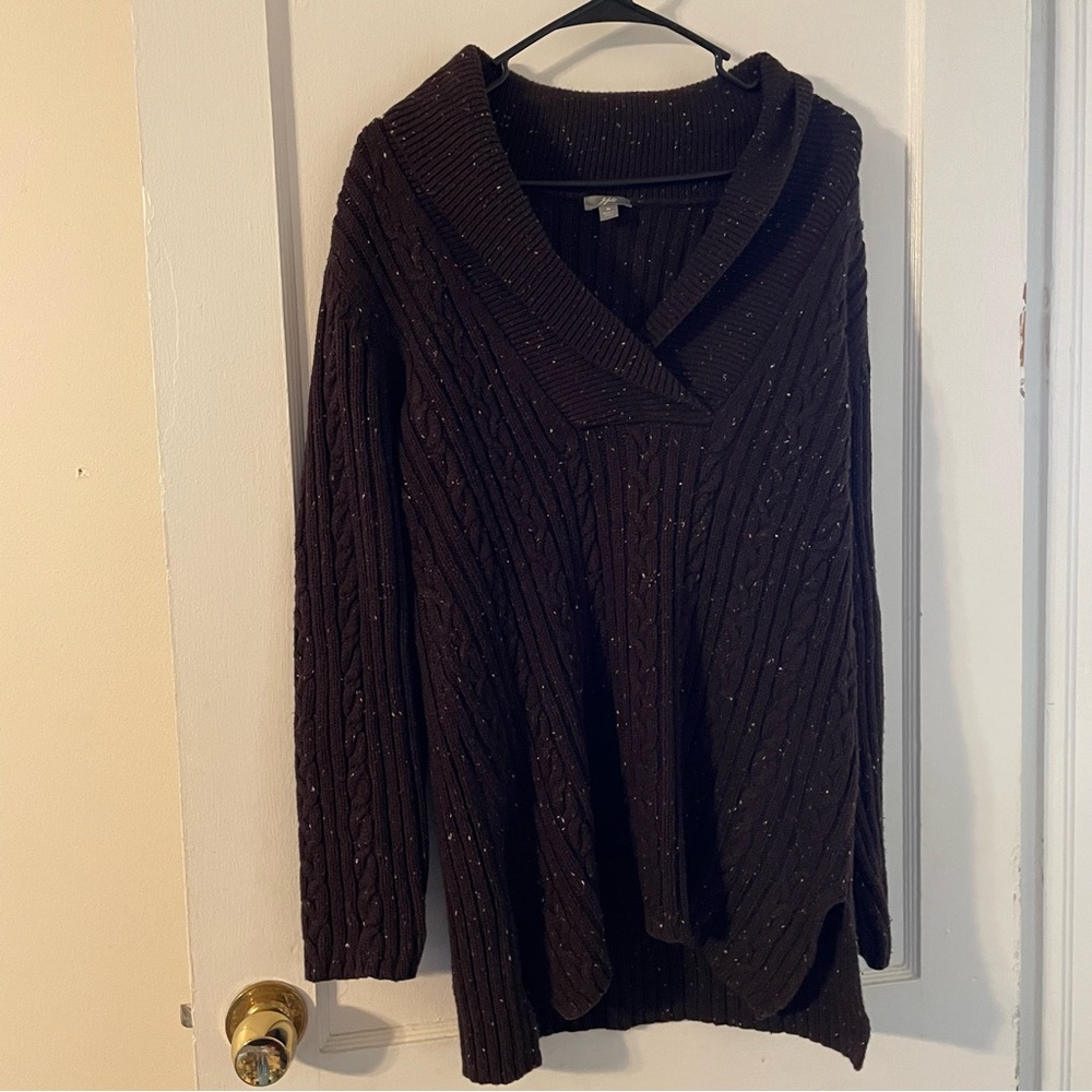 J Jill Brown High Low Sweater